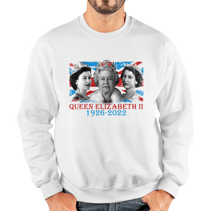 Queen Elizabeth II Union Jack British Uk Flag Royal Highness Queen Pass Away Unisex Sweatshirt