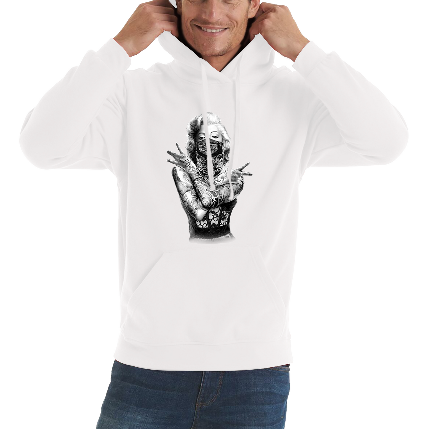 Marilyn Monroe Art Tattoo Gangster Hoodie