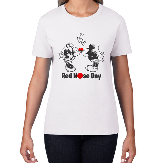 Disney Mickey And Minnie Mouse Red Nose Day T Shirt