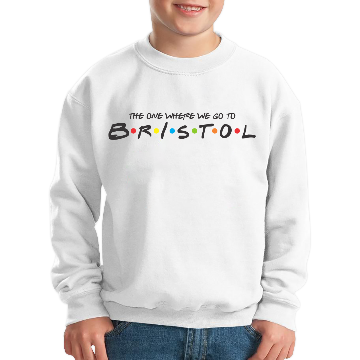 The One Where We Go To Bristol Inspired By Friends Spoof City In England Kids Jumper