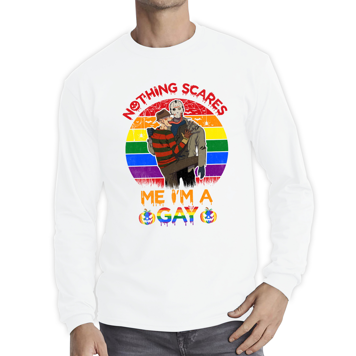 Nothing Scares Me I'm A Gay Pride LGBT Jason Voorhees Freddy Krueger T Shirt