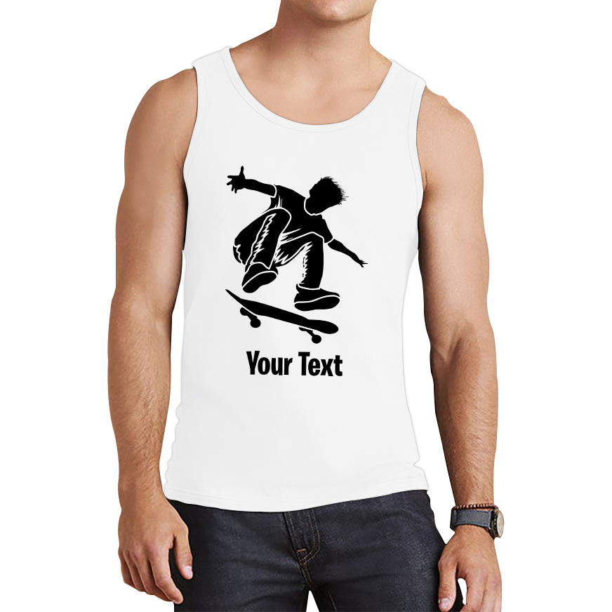 Personalised Skateboard Your Name Skater Funny Skateboarding Sport Tank Top