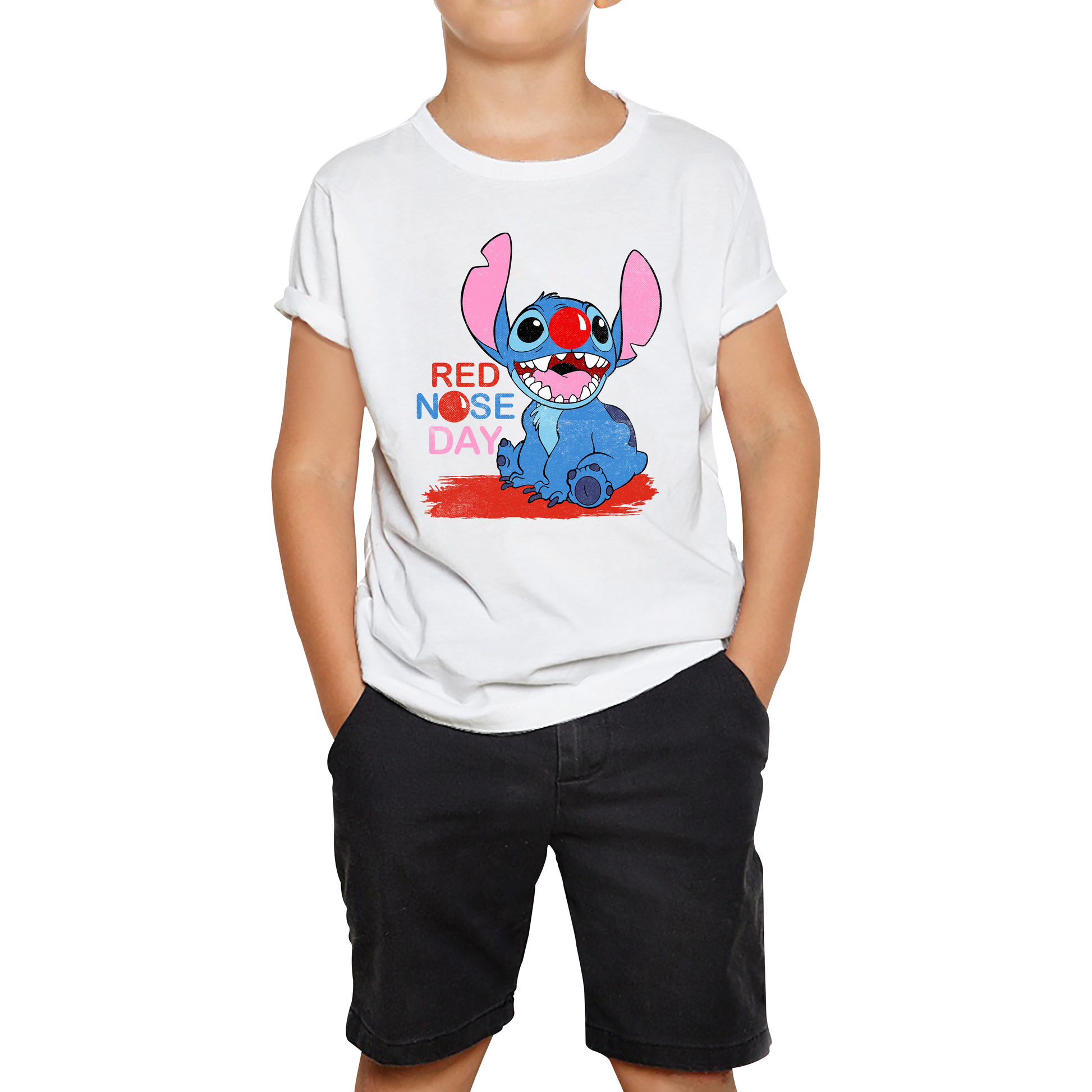 Ohana Disney Stitch Red Nose Day T Shirt