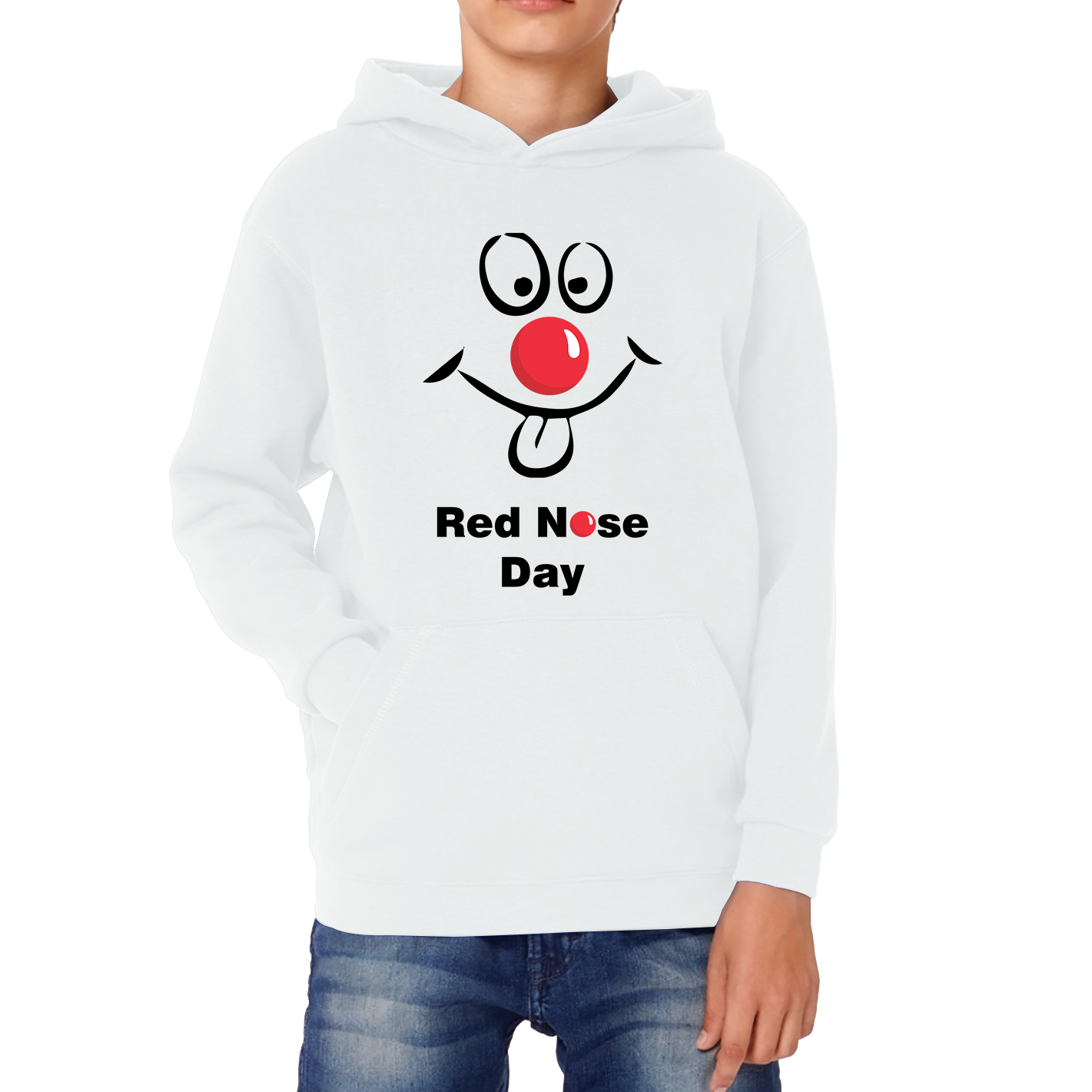 Comic Relief Red Nose Day Funny Emoji Face Hoodie