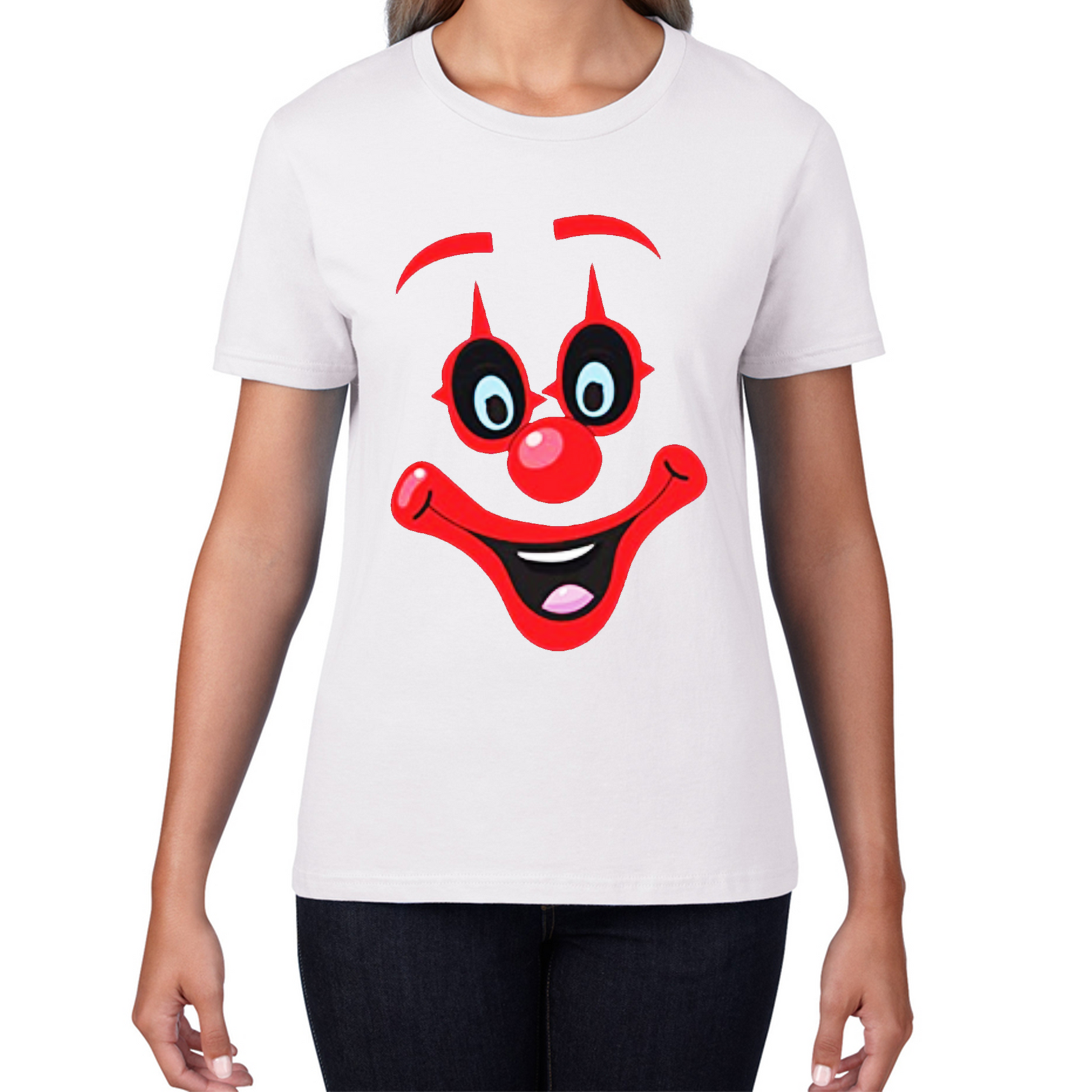 Funny Clown Face Red Nose Day T Shirt