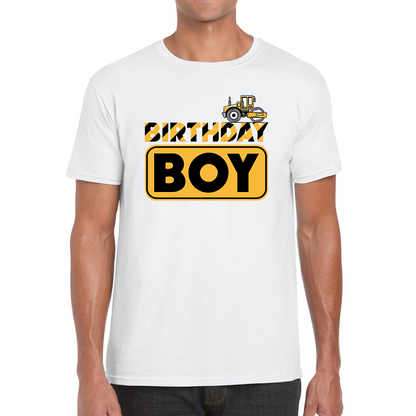 Bulldozer Tractor Birthday Boy Excavator T Shirt