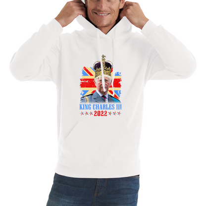 King Charles III King Of Britain UK flag Royal King Lover Union Jack Crown Unisex Hoodie