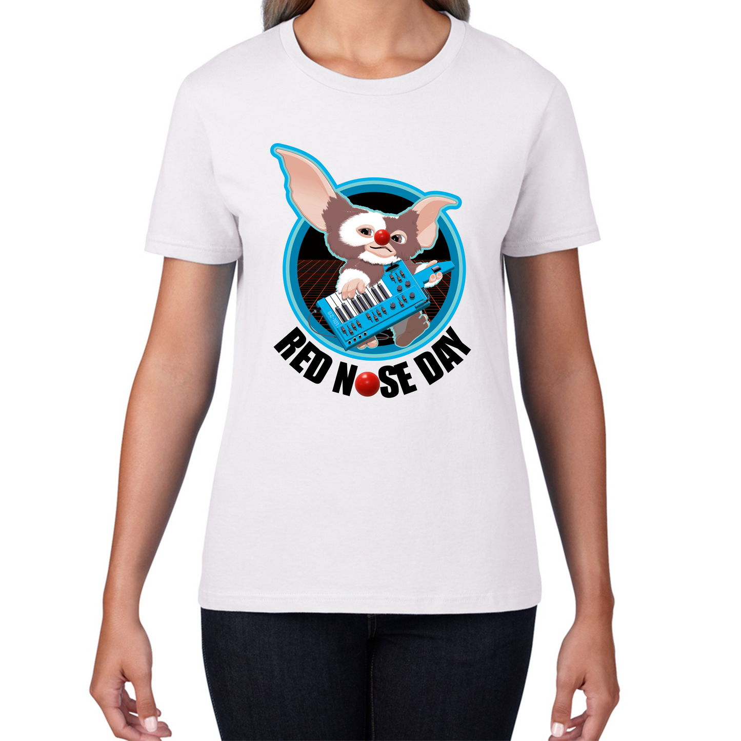 Red Nose Day Gremlins Gizmo Piano T Shirt