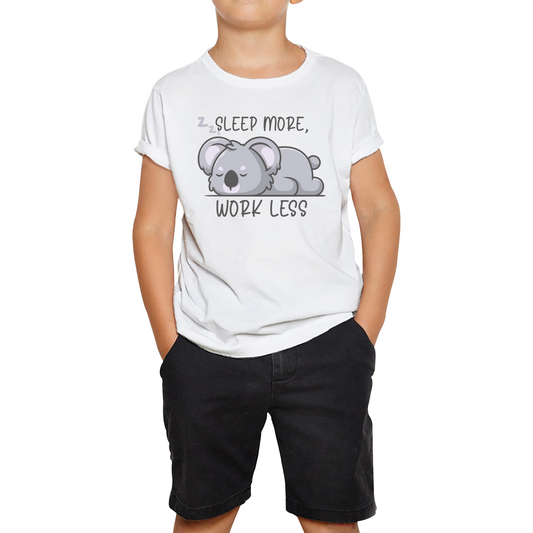 Sleep More Work Less Funny Lazy Koala, Koala-Life Funny Koala Gift Kids Tee