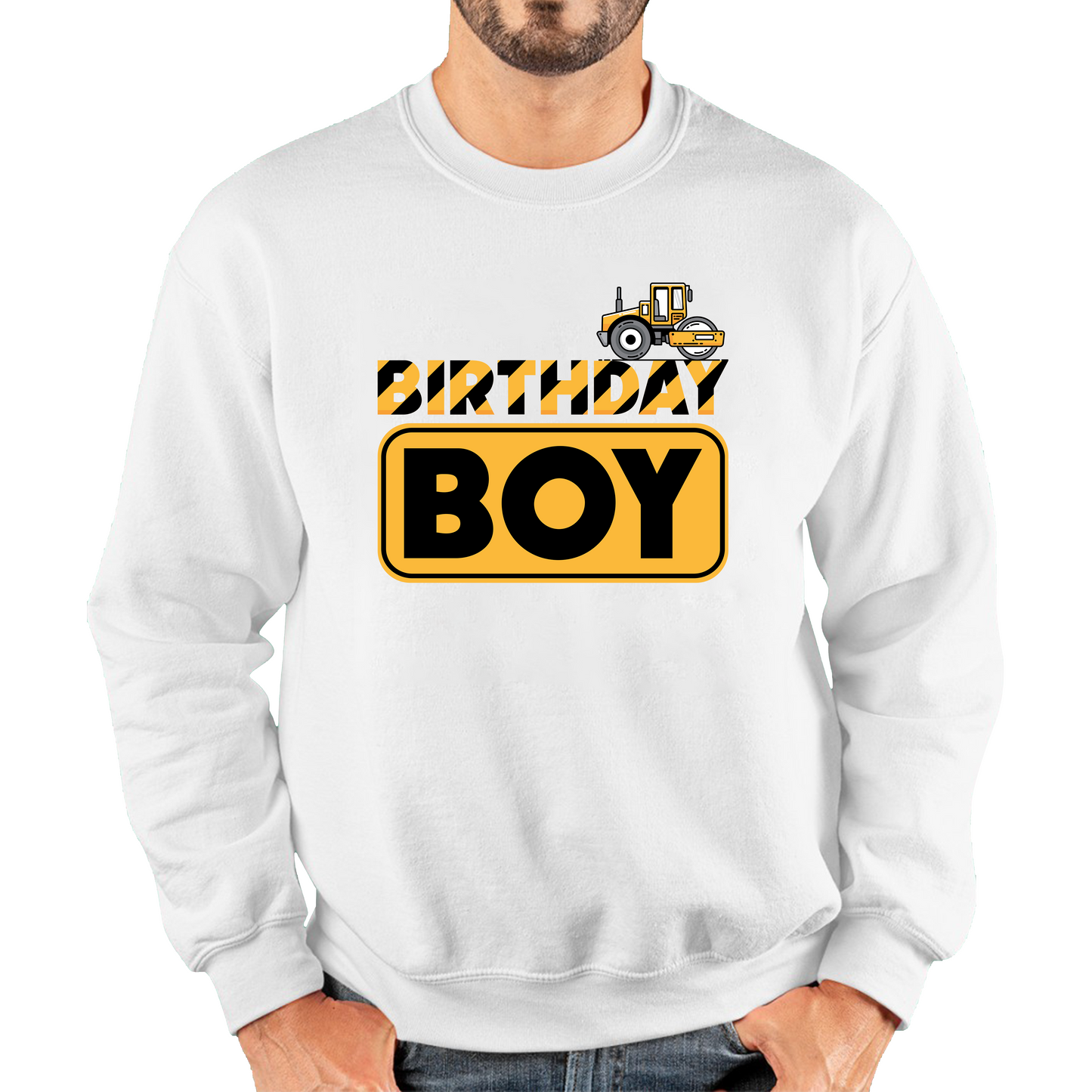 Bulldozer Tractor Birthday Boy Excavator Sweatshirt