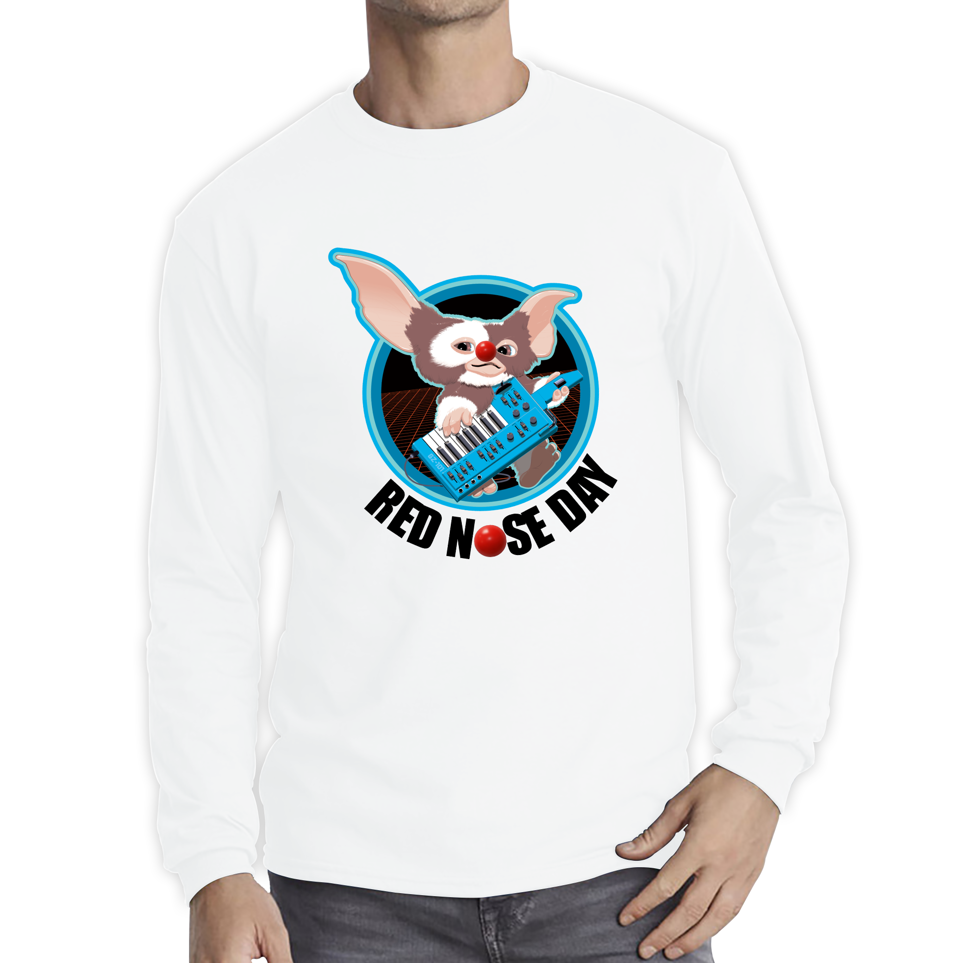 Red Nose Day Gremlins Gizmo Piano T Shirt