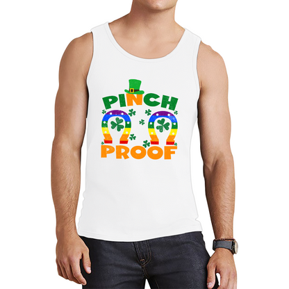 Pinch Proof LGBT Horseshoe St. Patrick's Day Shamrock Gay Pride Irish Pinch St Pattys Day Irish Festive Tank Top