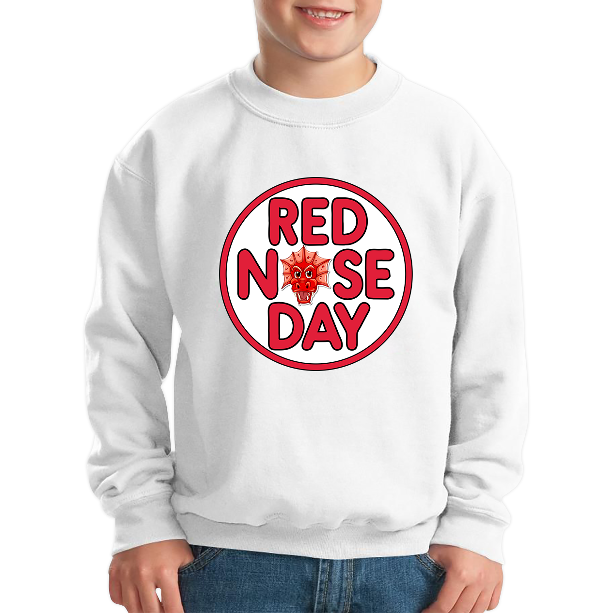 Dragon Face Red Nose Day Sweatshirt