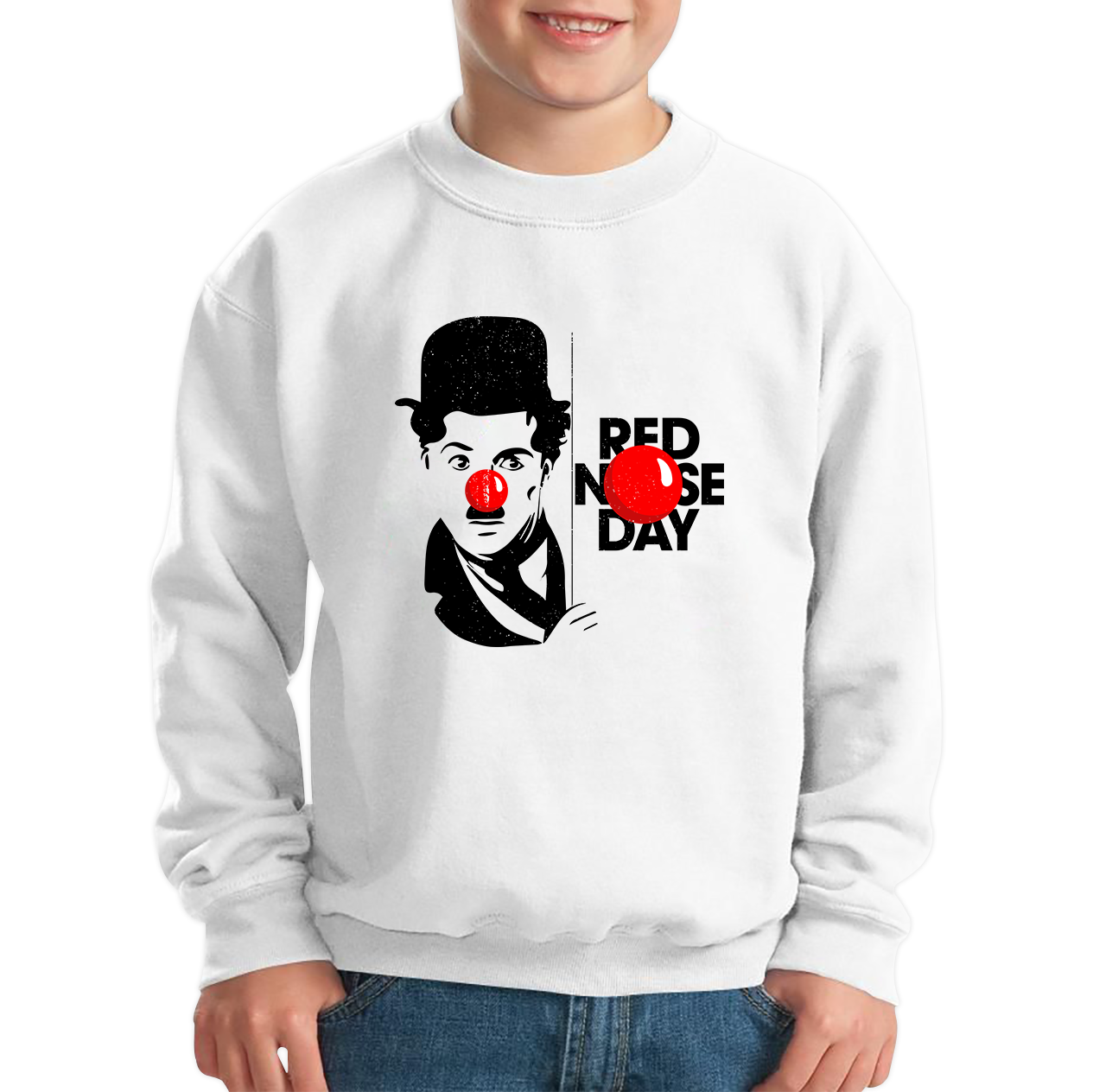 Charlie Chaplin Red Nose Day Sweatshirt