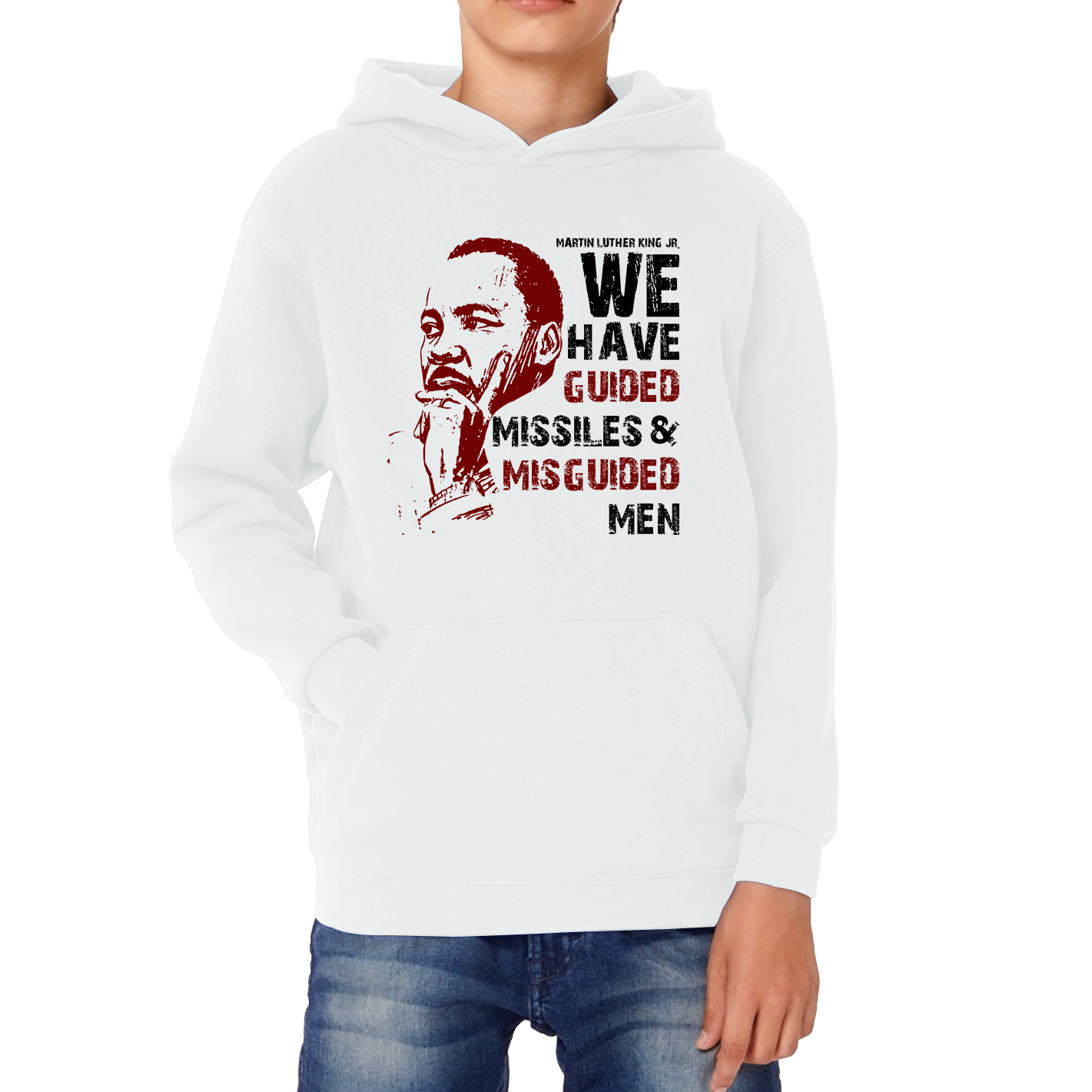 We Have Guided Missiles & Misguided Men MLK Quotes Black Lives Matters Kids Hoodie