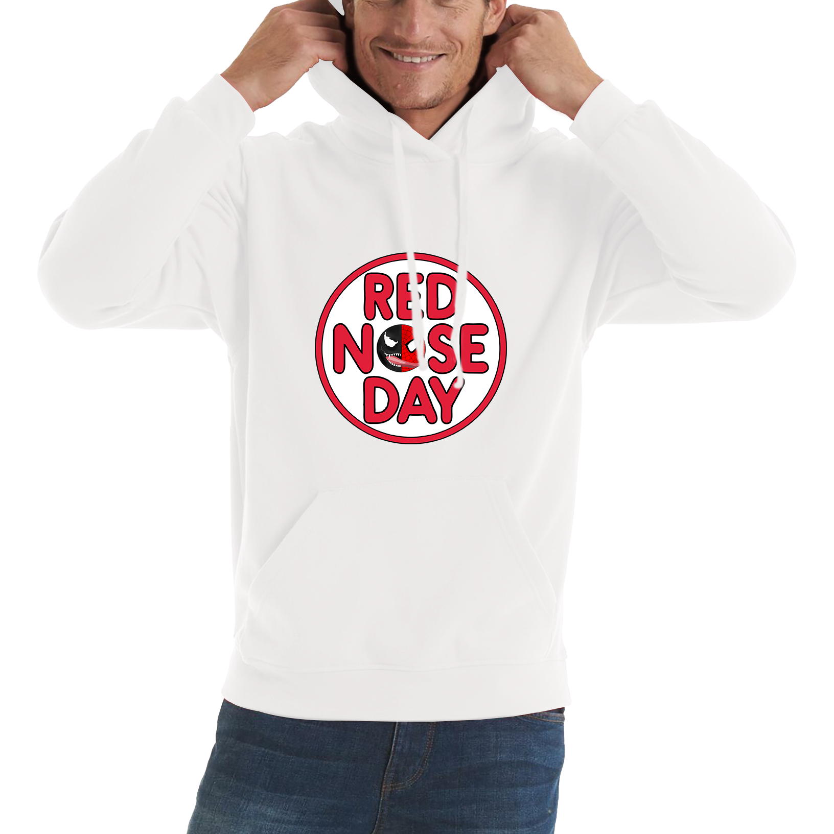 Marvel Venom Spider-man Red Nose Day Hoodie