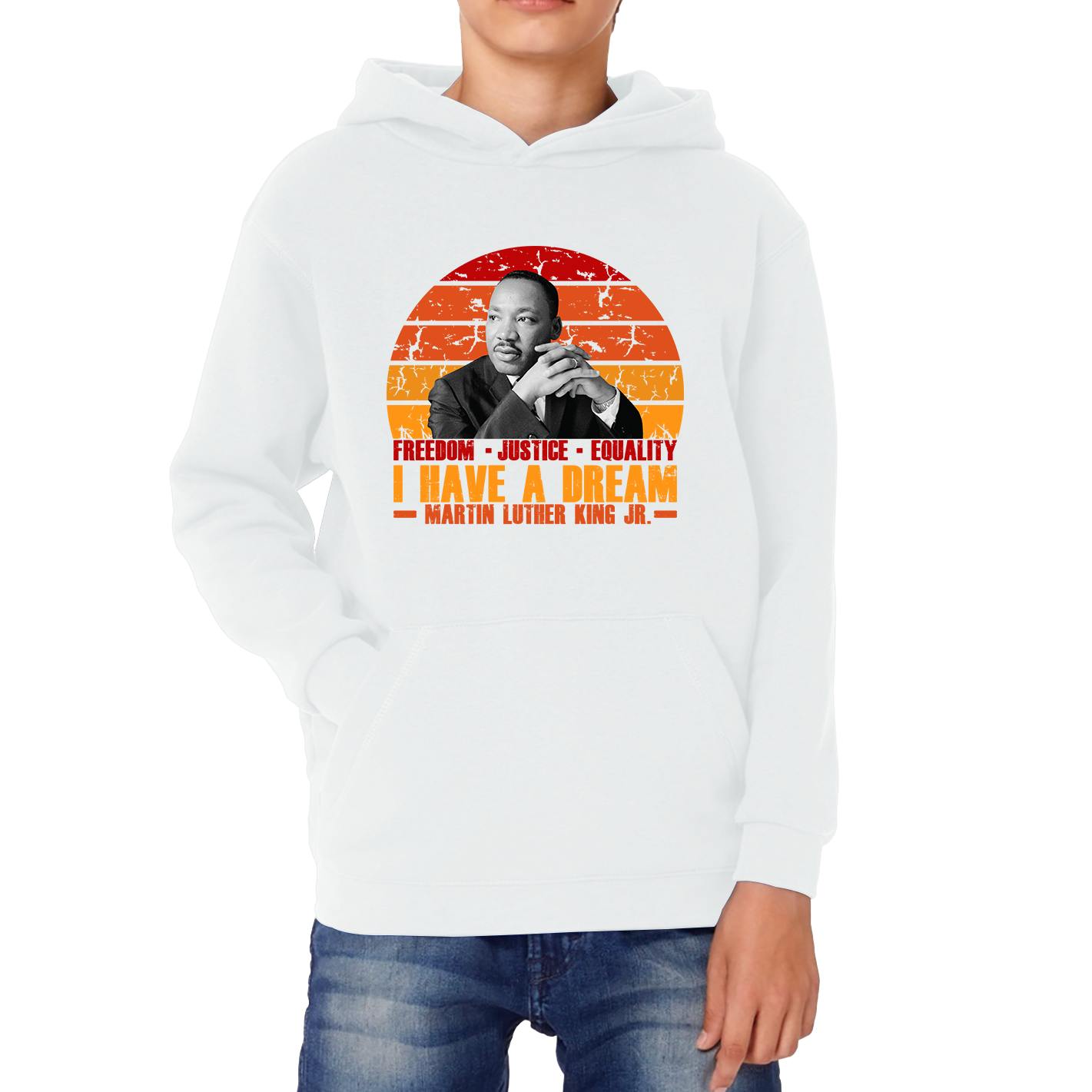 Martin Luther King Jr Day Kids Hoodie