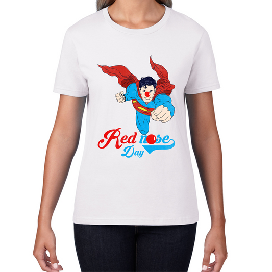 Flying Superman Red Nose Day T Shirt