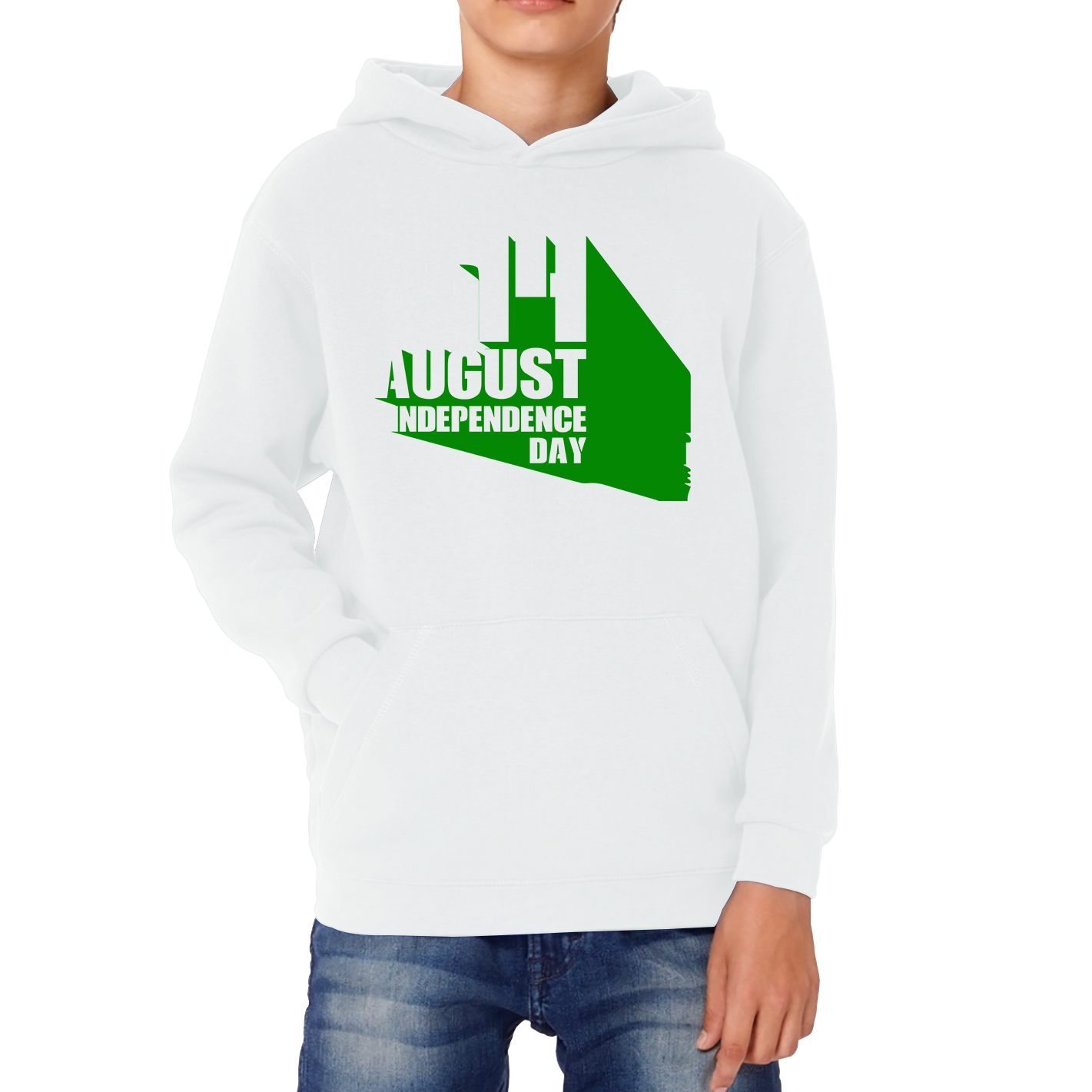 Happy 14th August Independence Day Patriotism Country Love Pakistani Flag Kids Hoodie