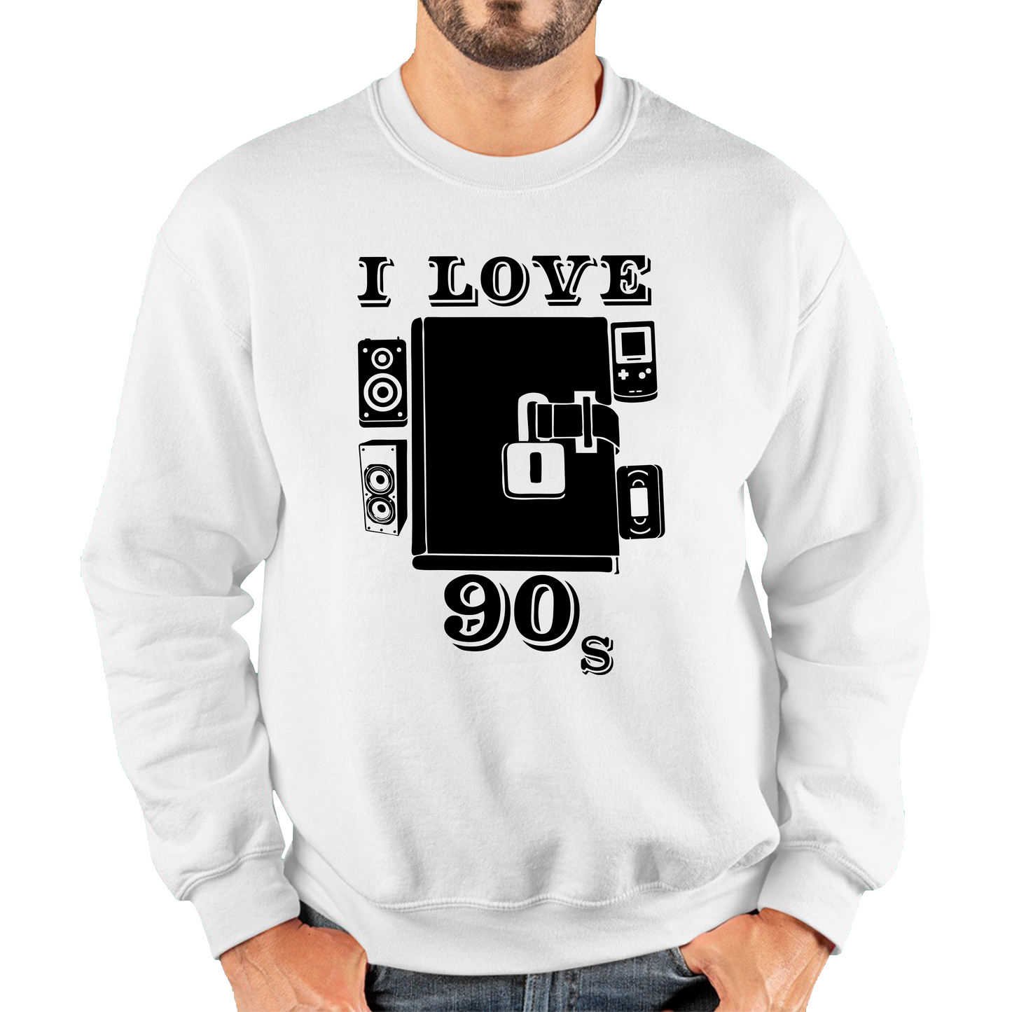 I Love 90s Dairy Old Music Sweatshirt