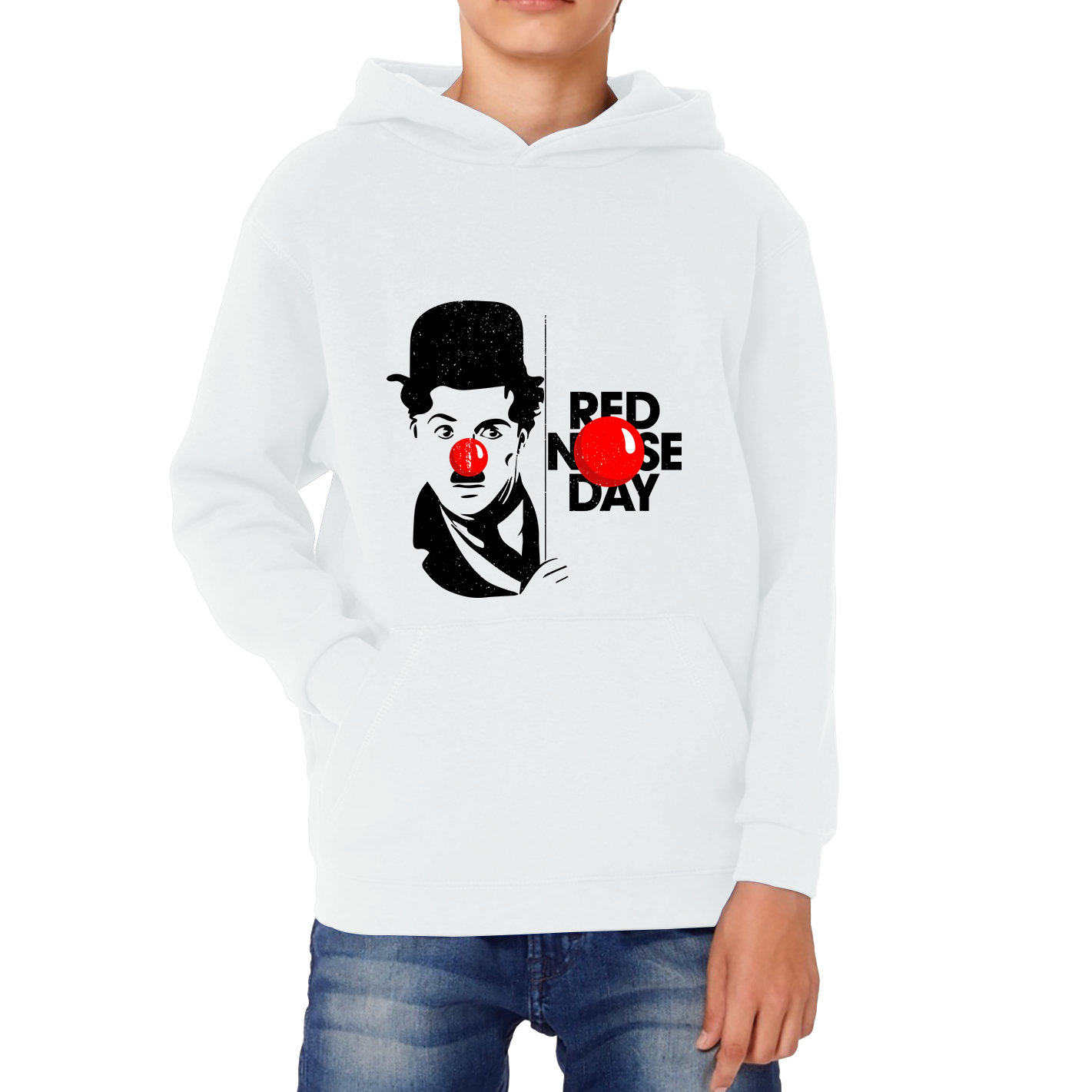 Charlie Chaplin Red Nose Day Hoodie