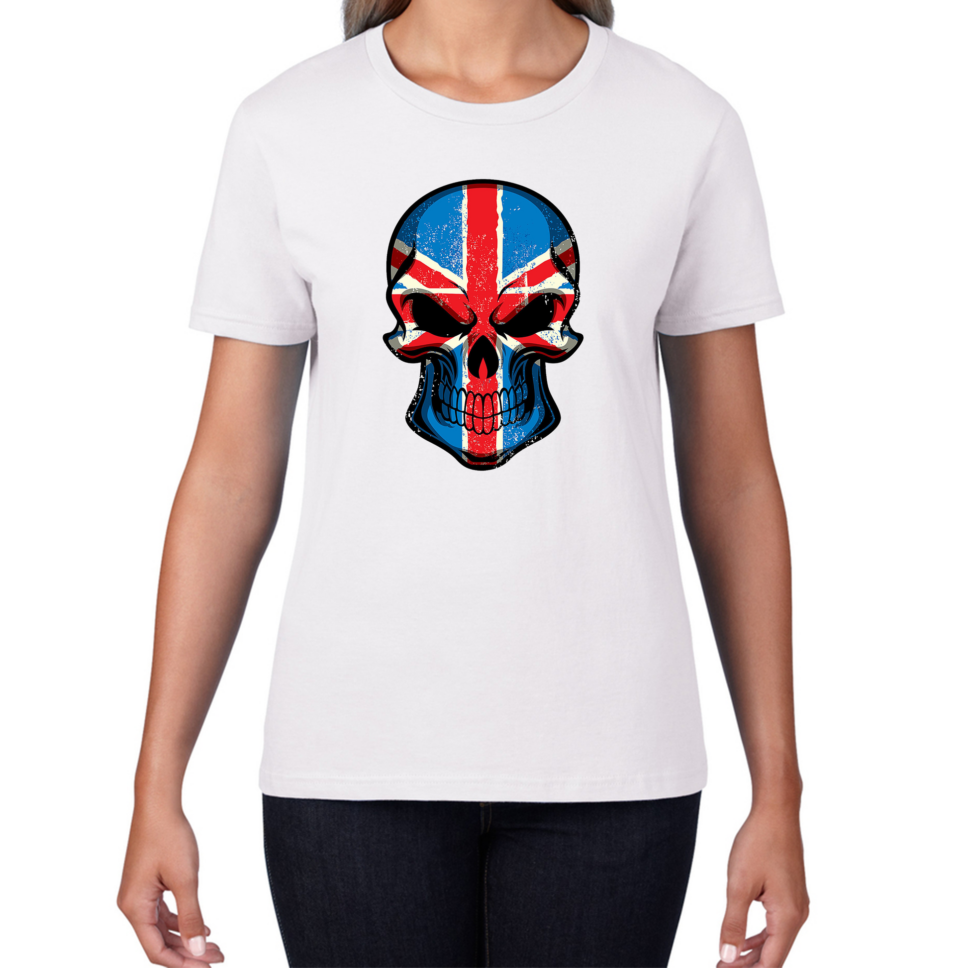 Skull Face British National Day T Shirt