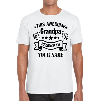 Personalised This Awesome Grandpa Father's day T Shirt