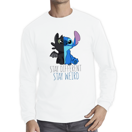 Disney Stitch and Toothless Stay different Stay Weird T Shirt