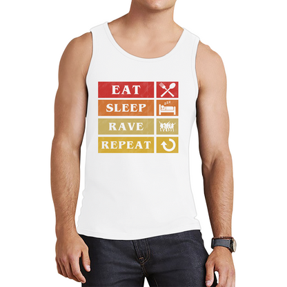 Eat Sleep Rave Repeat Funny Music Lover, Party Lover Tank Top