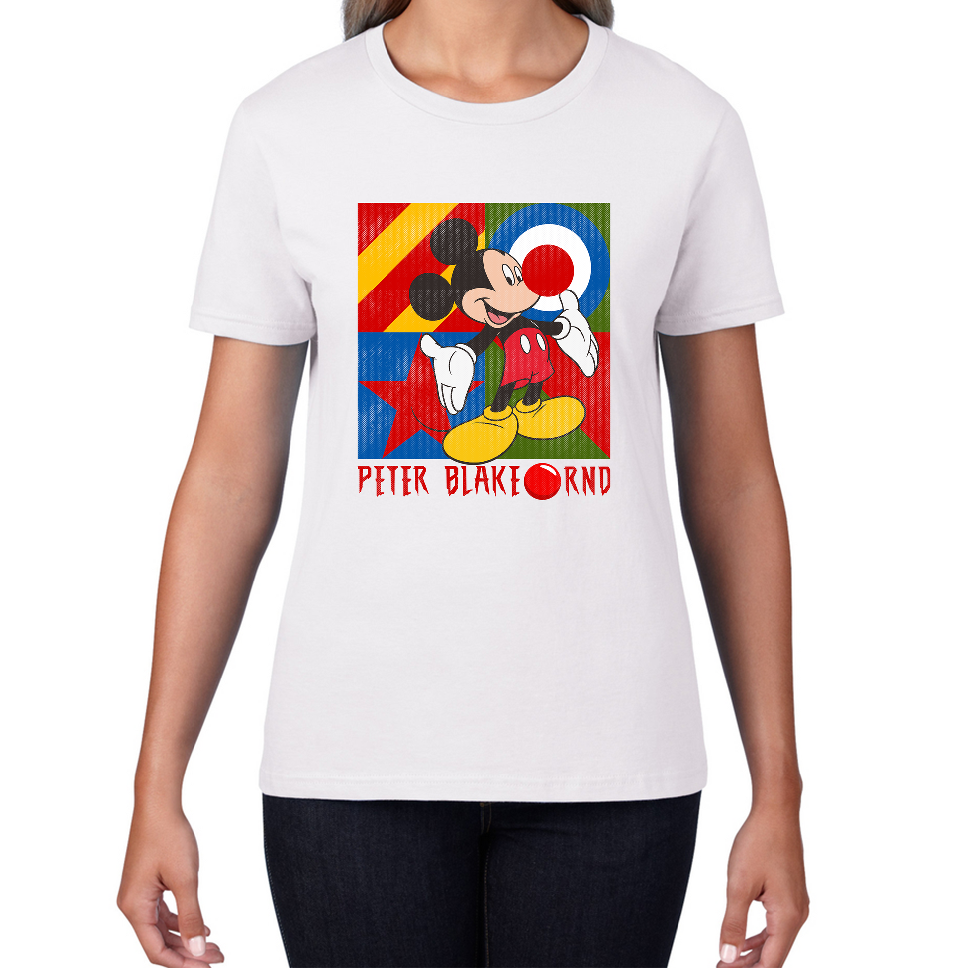 Peter Blake Mickey Mouse Red Nose Day T Shirt