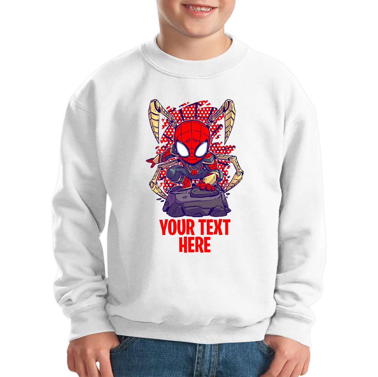 Personalised Spiderman Sweatshirt