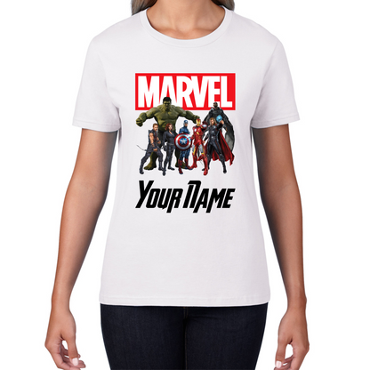 Personalised Marvel Avengers Superheroes Team Your Custom Name T Shirt