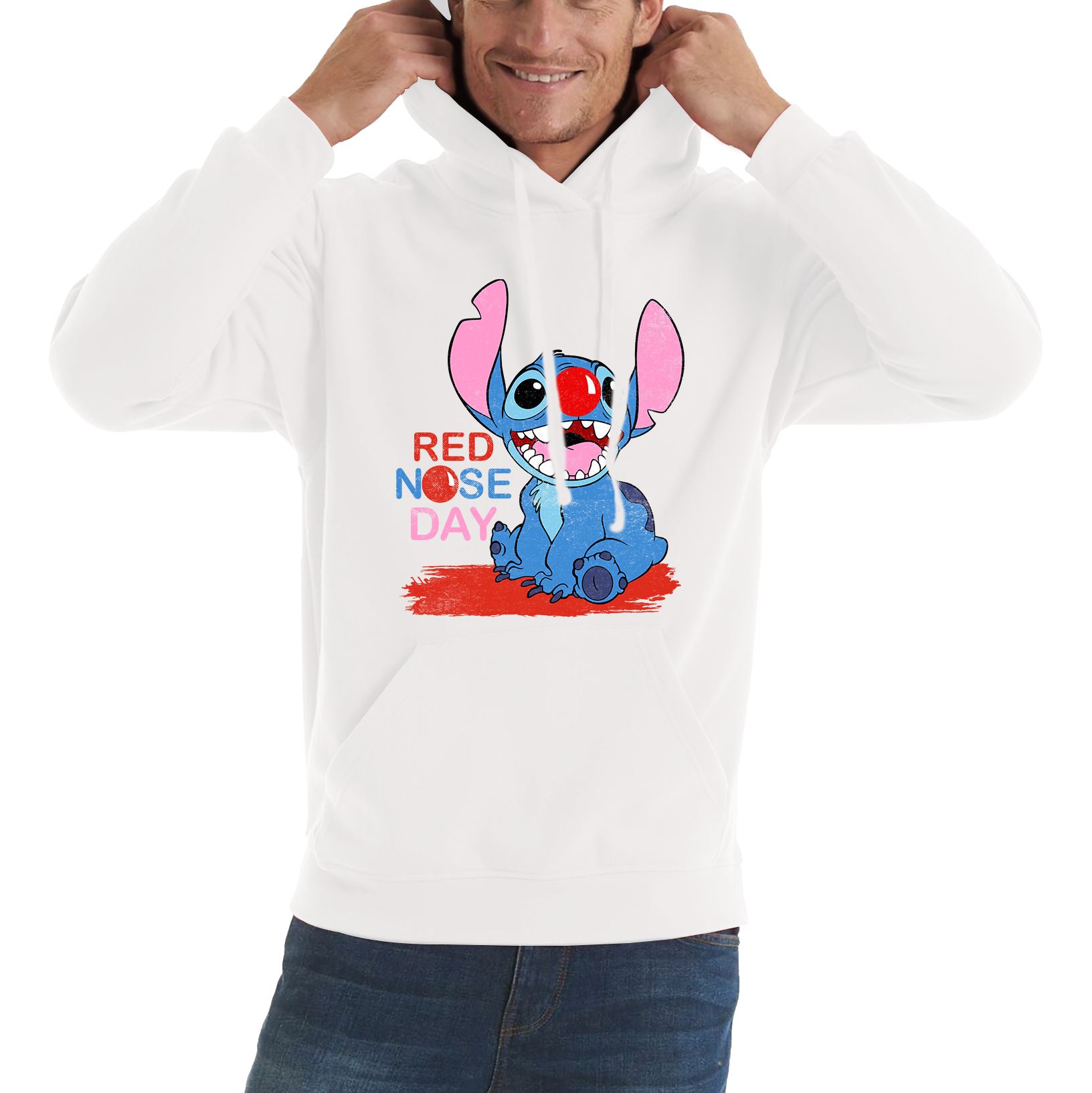 Ohana Disney Stitch Red Nose Day Hoodie 