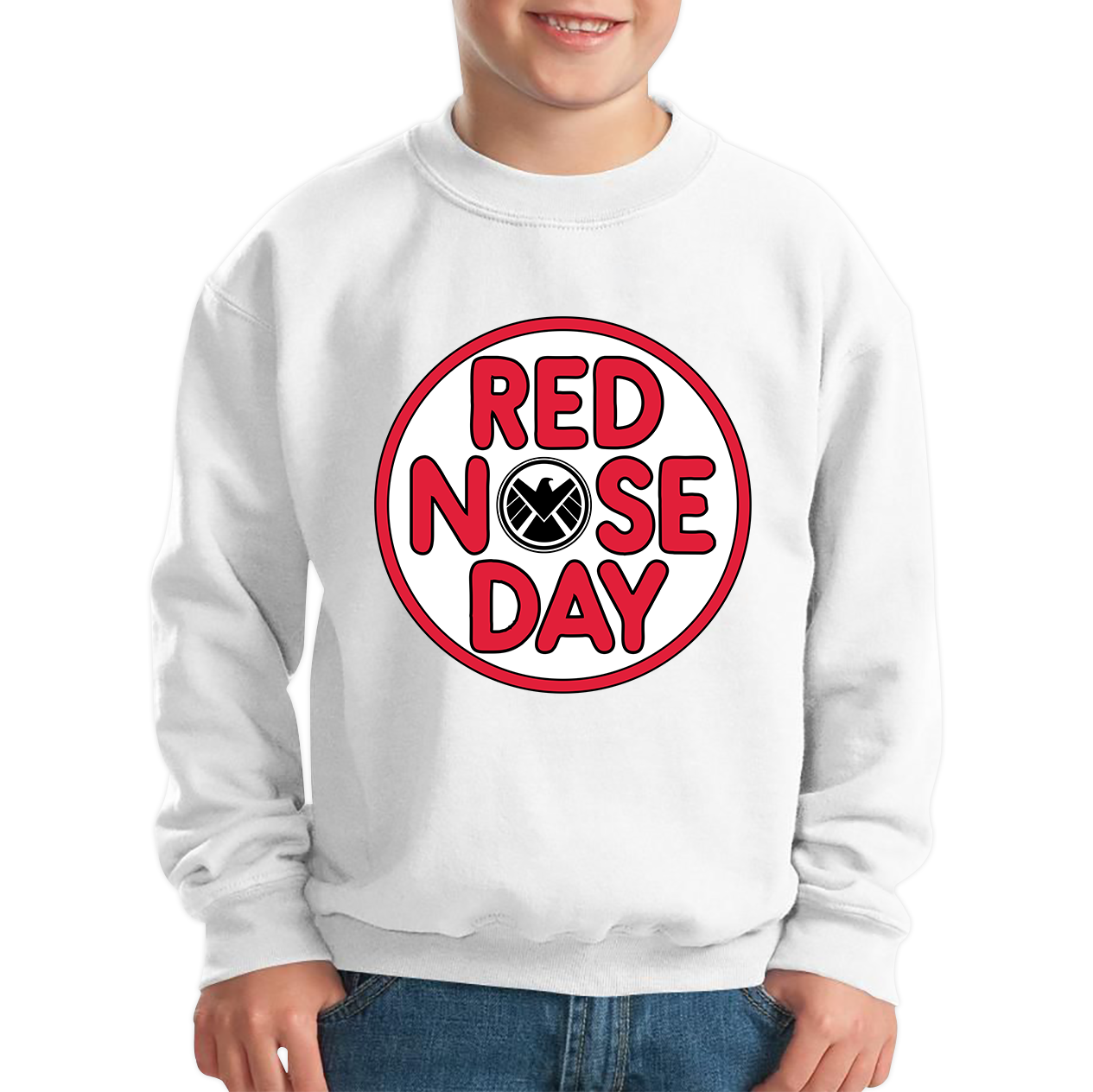 Marvel Shield Red Nose Day Sweatshirt