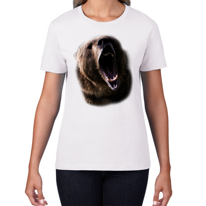 Grizzly Bear Roaring Face T Shirt