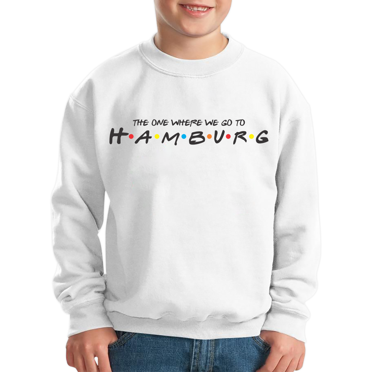 The One Where We Go To Hamburg Inspired By Friends Spoof City In Germany Kids Jumper