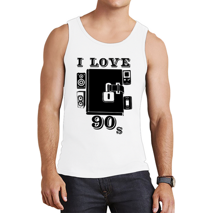 I Love 90s Dairy Old Music Tank Top