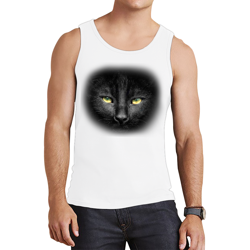 Black Cat Yellow Eyes Tank Top