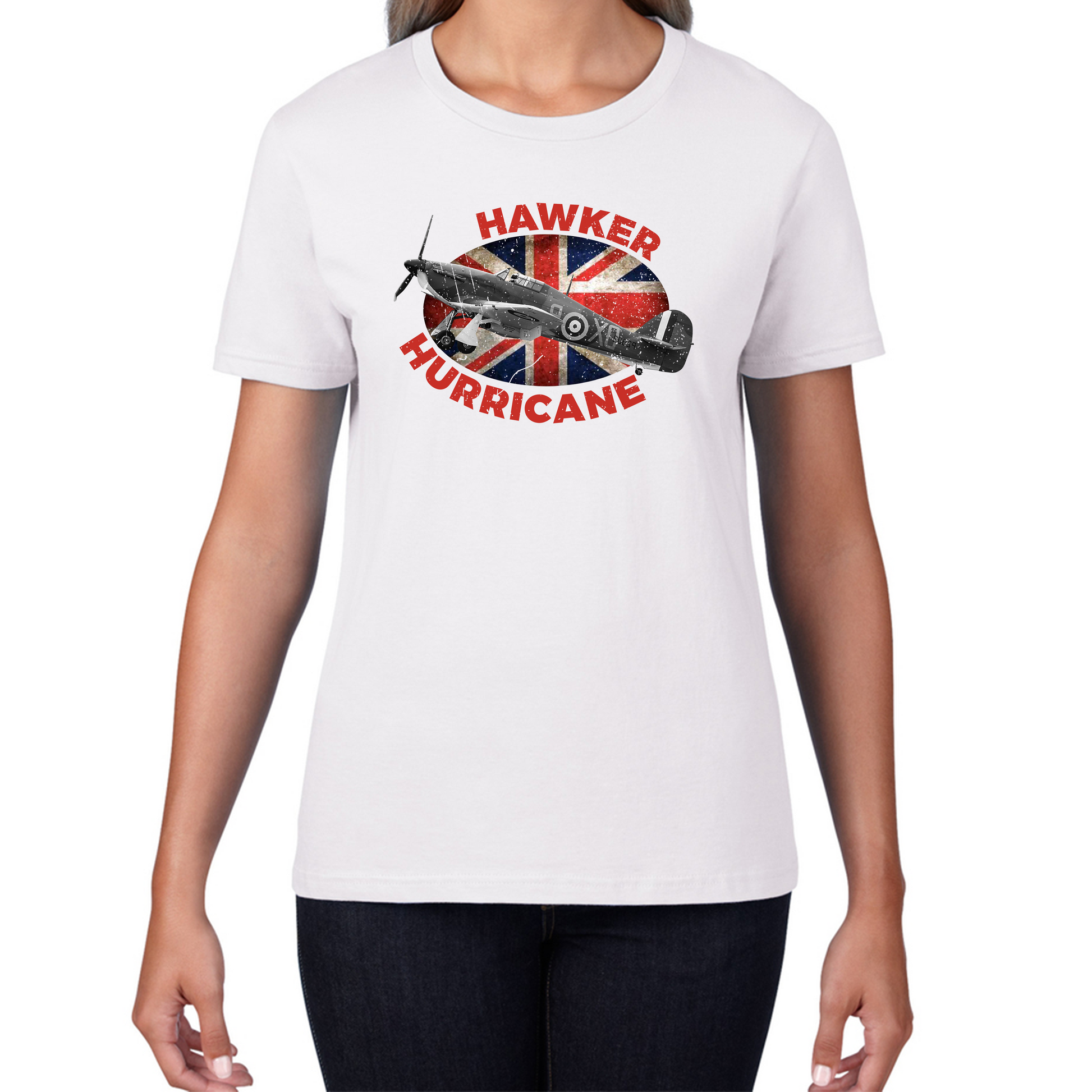 Vintage Hawker Hurricane British Veteran Fighter Aircraft Plane T Shirt