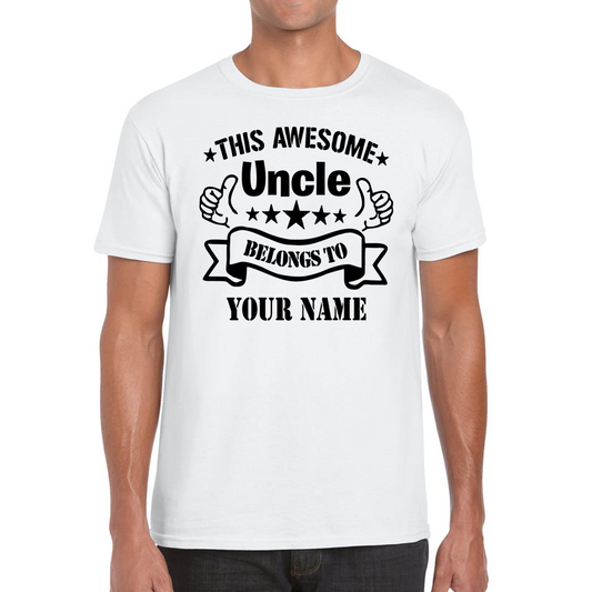 Personalised This Awesome Uncle T Shirt