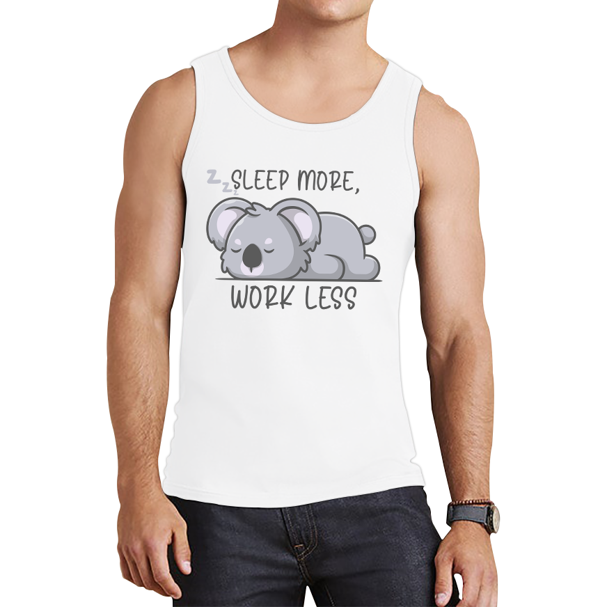 Sleep More Work Less Funny Lazy Koala, Koala-Life Funny Koala Gift Tank Top