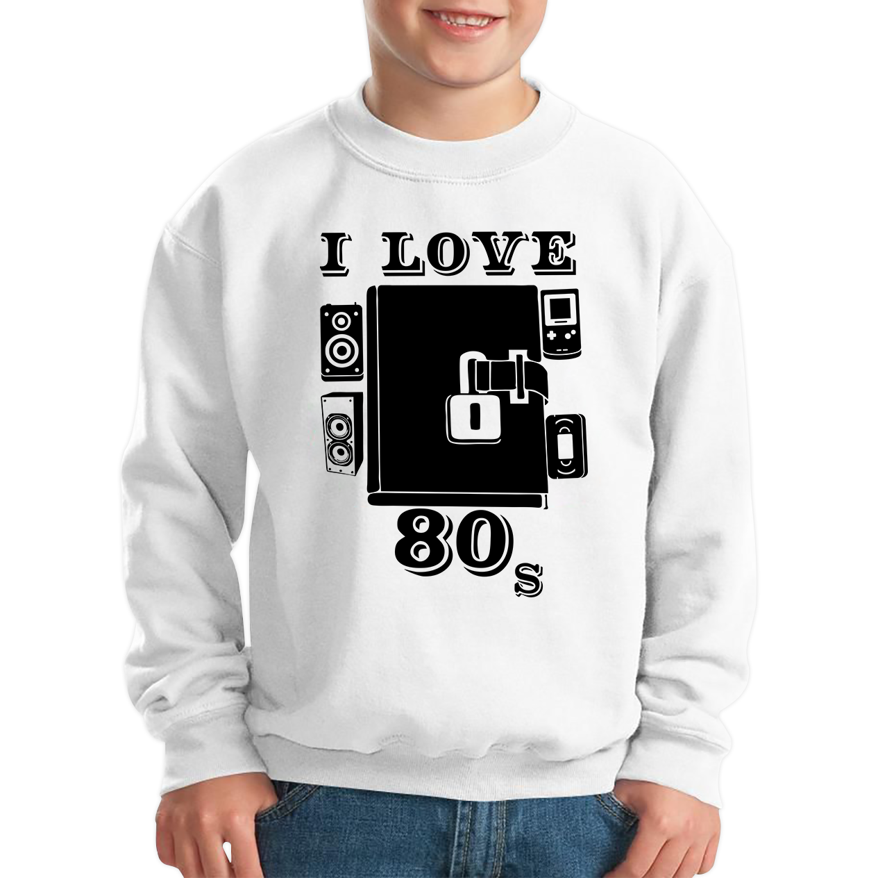 I Love 80s Dairy Old Music Sweatshirt