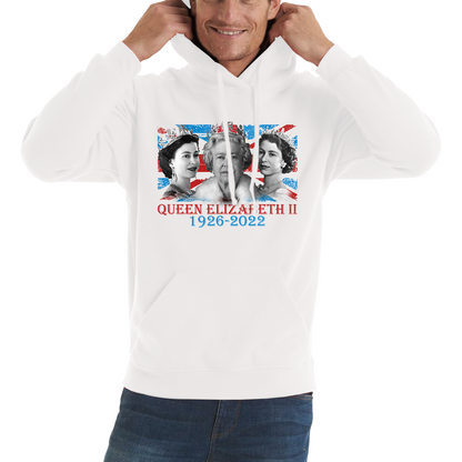 Queen Elizabeth II Union Jack British Uk Flag Royal Highness Queen Pass Away Unisex Hoodie