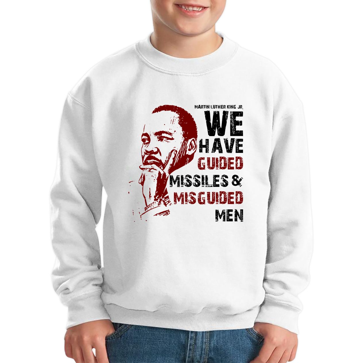 We Have Guided Missiles & Misguided Men MLK Quotes Black Lives Matters Kids Jumper