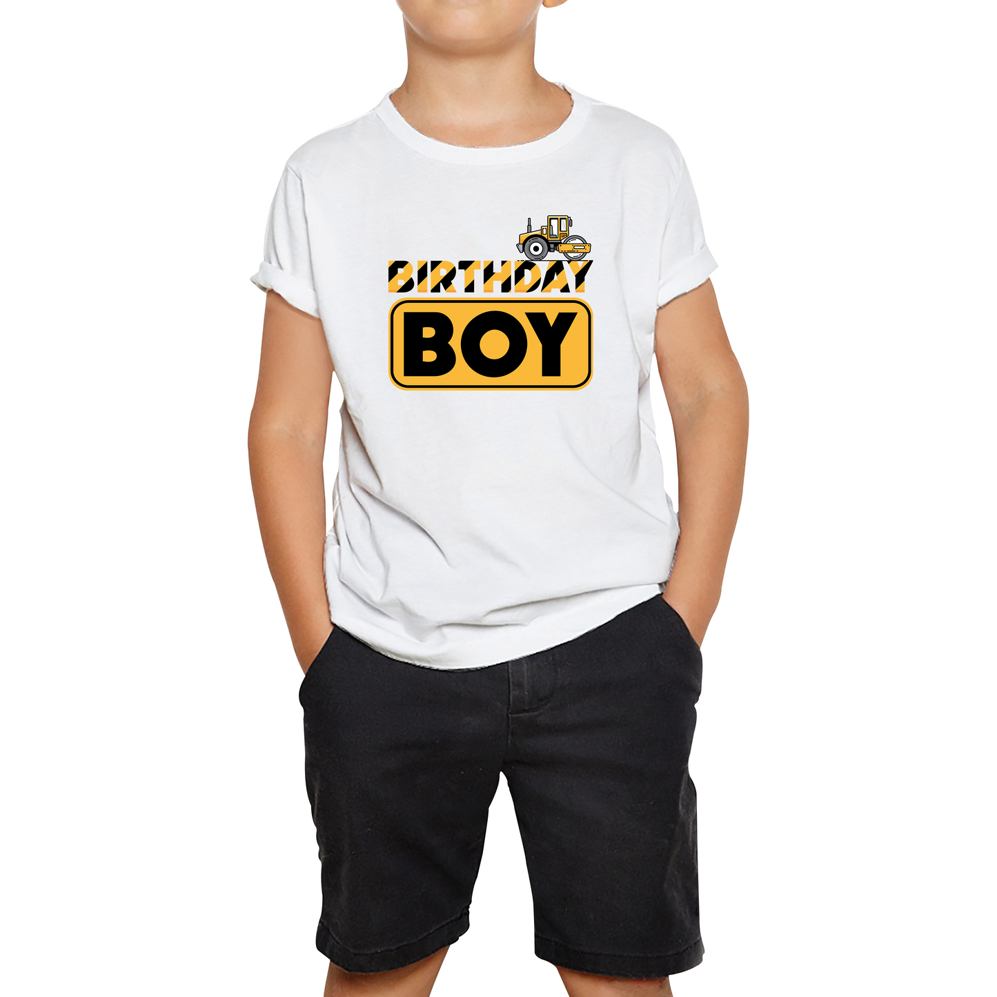 Bulldozer Tractor Birthday Boy Excavator T Shirt