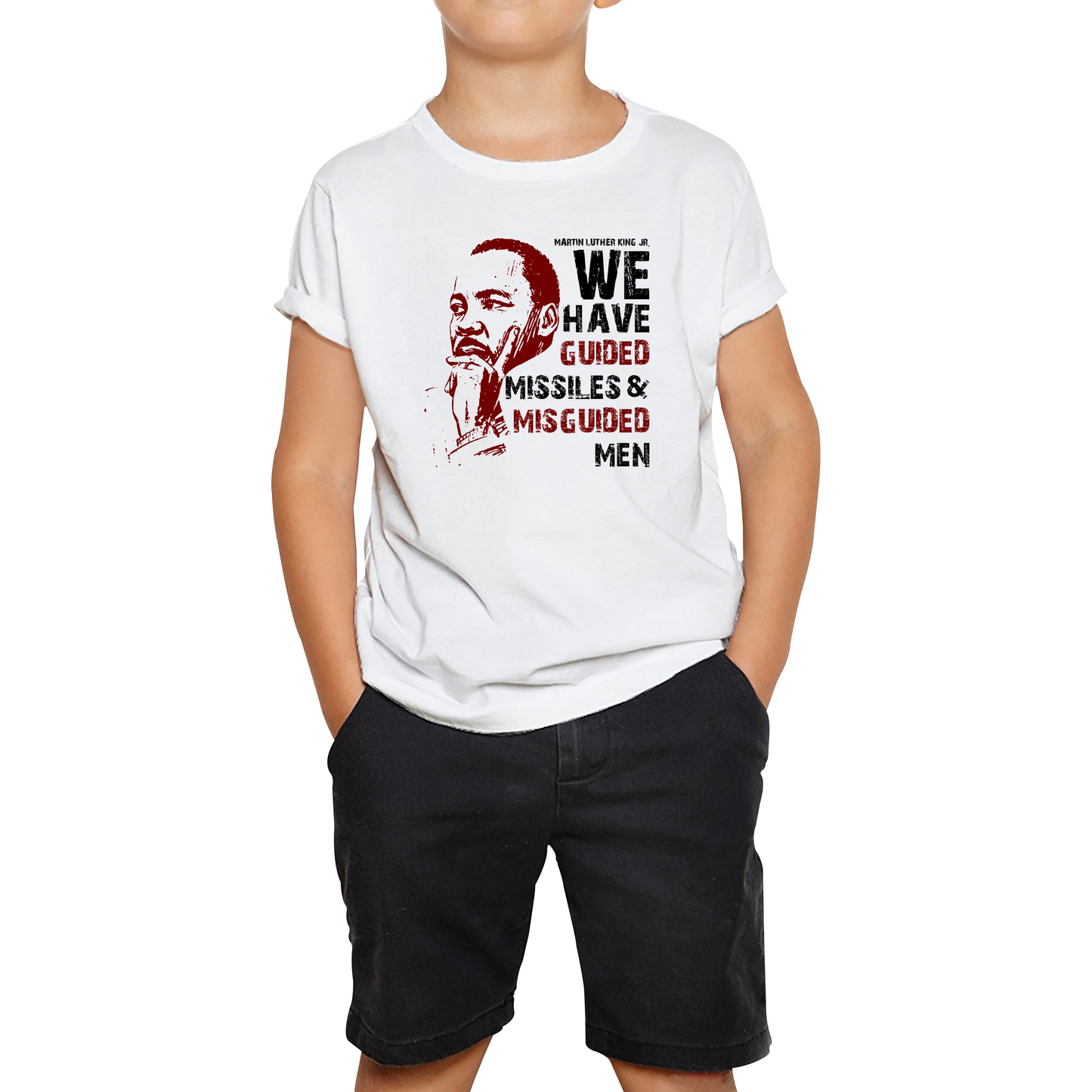 We Have Guided Missiles & Misguided Men MLK Quotes Black Lives Matters Kids Tee