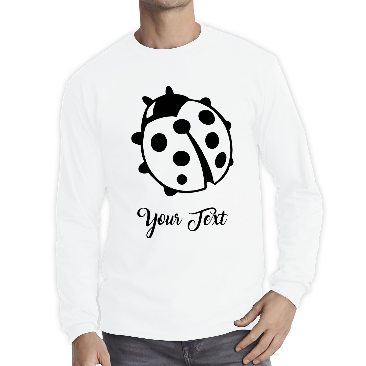 Personalised Ladybug Your Name Cute Insect Ladybug Ladybird Long Sleeve T Shirt