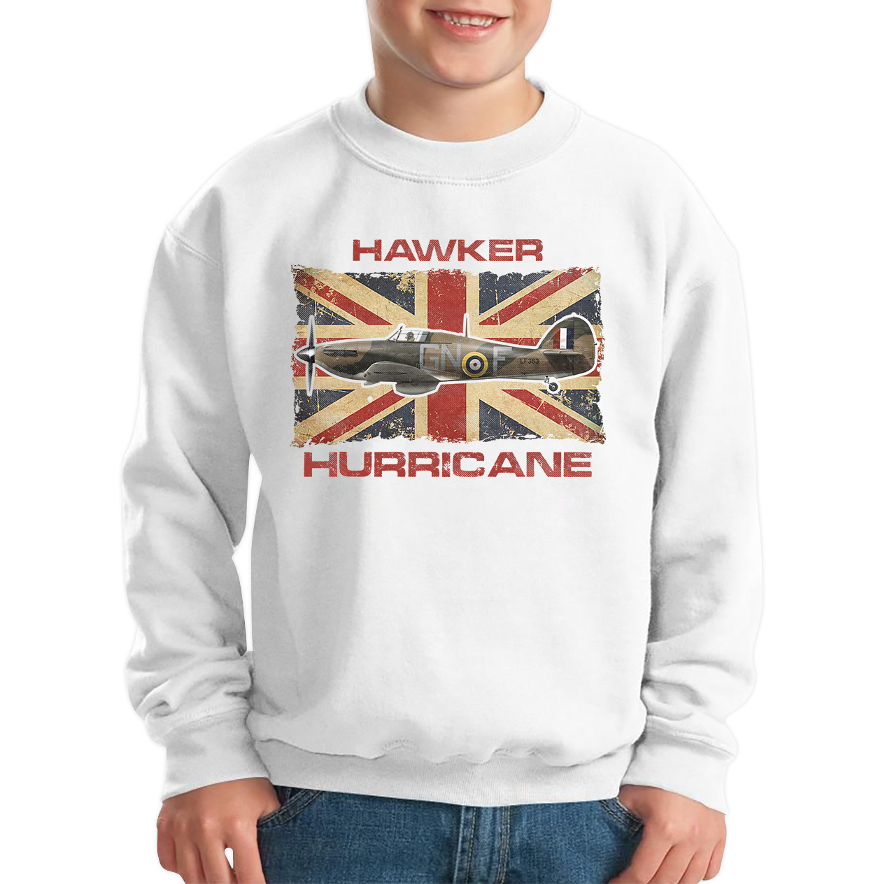 Vintage Hawker Hurricane British Veteran Air Force Sweatshirt