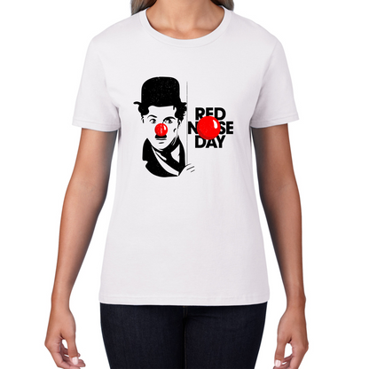 Charlie Chaplin Red Nose Day T Shirt