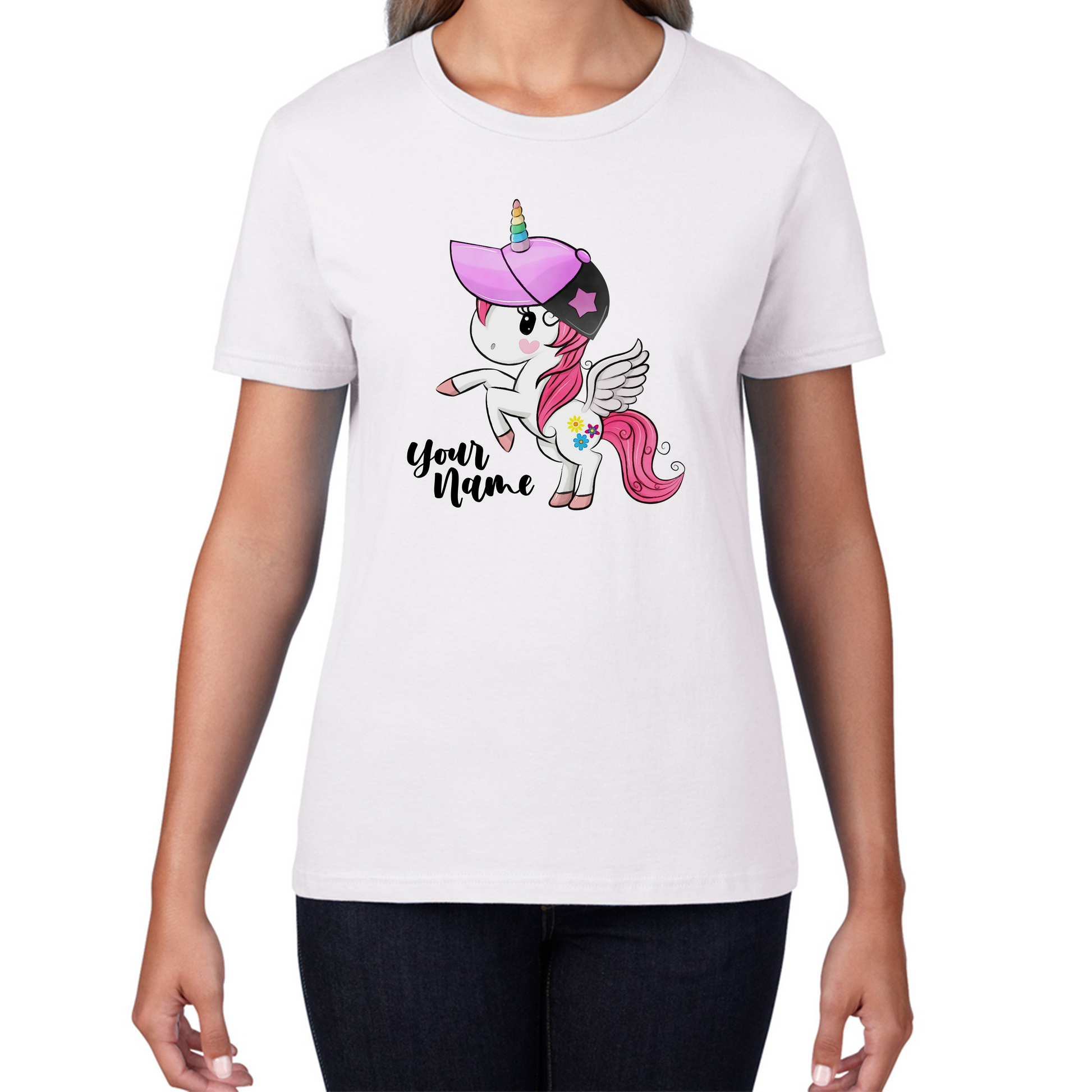 Personalised Your Name Little Unicorn Horse T Shirt